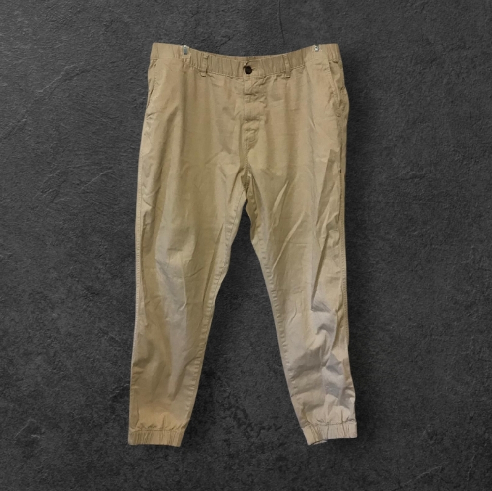 Men's Tan Elastic Cuff Chinos